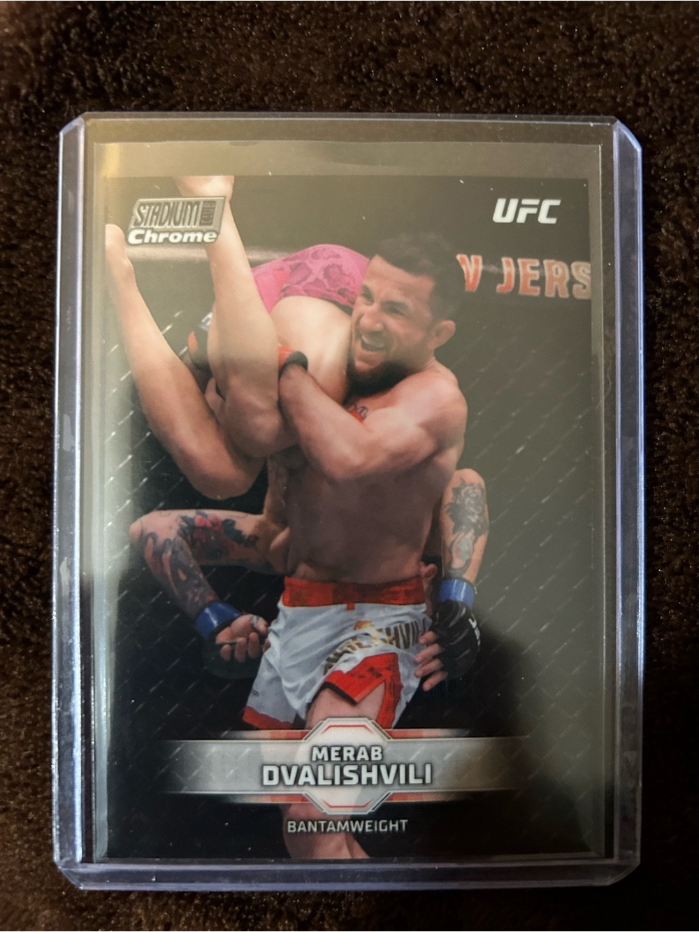 Topps UFC Merab Dvalishvili Card - Red, White, Black